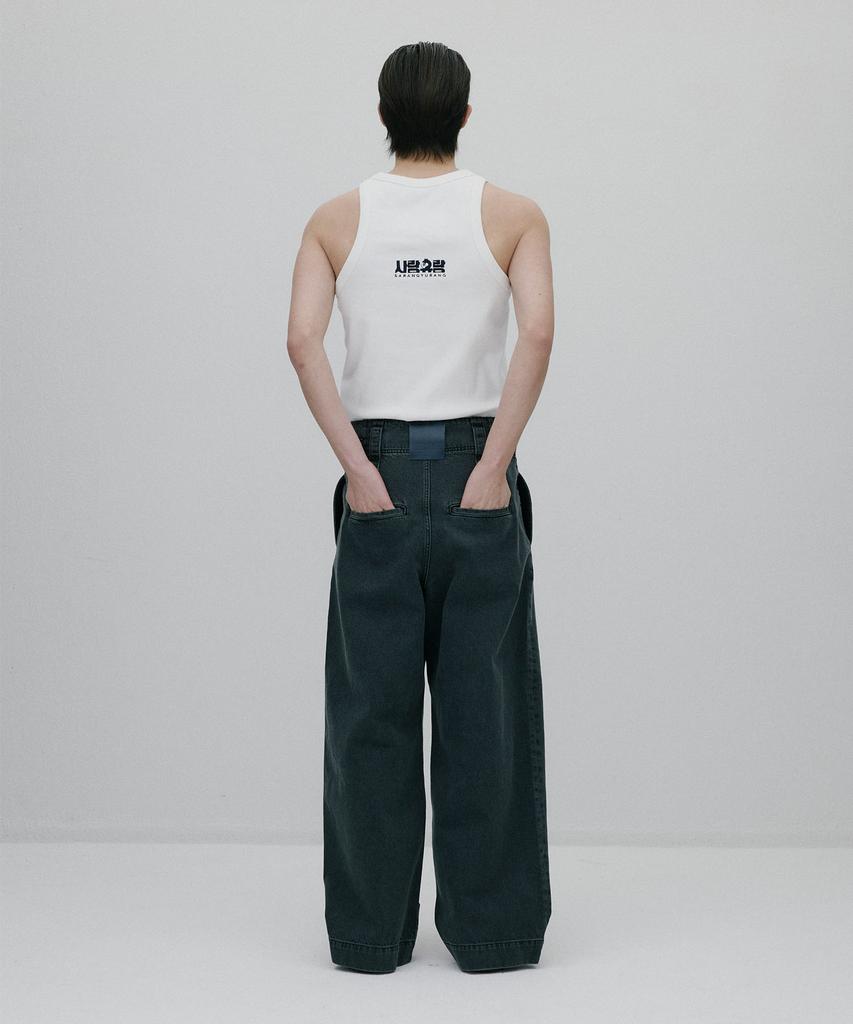 Sunjin New High-Rise Wide-Leg Pants [Black]