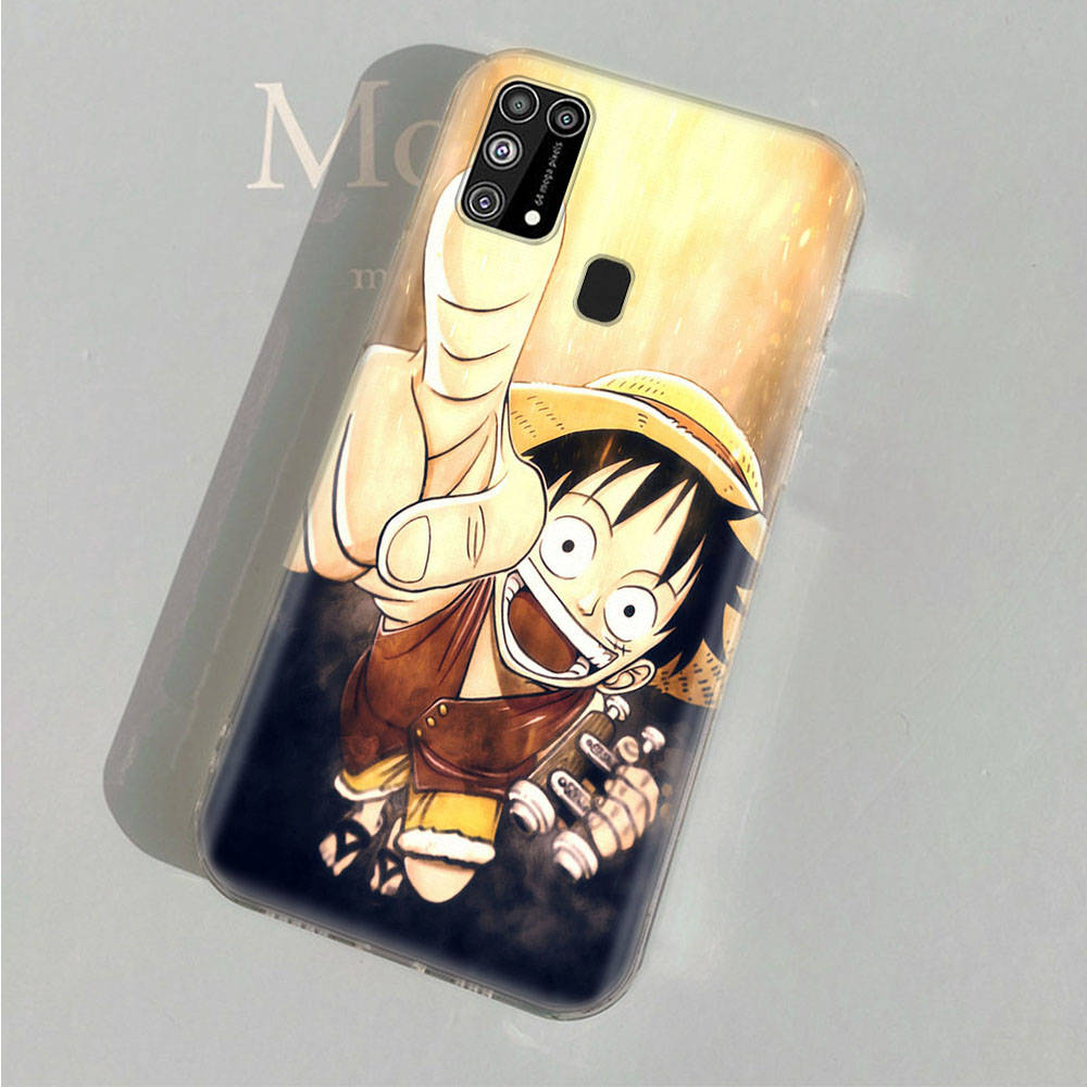 AD62 One Piece Luffy Clear Case for Samsung A04 A14 A23 A34 A54 M23 M33 M52 M53 Realme 10 9 C30S C35 C55 VIVO Y02 Y21 Y33S Y51 X80 V25 Cover