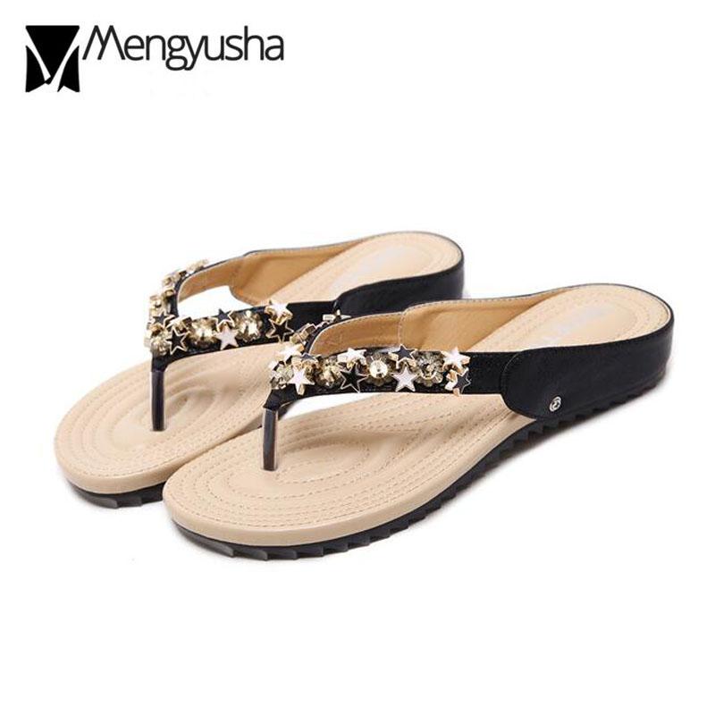 Модные золотые/серебряные пляжные шлепанцы с кристаллами — фото 5