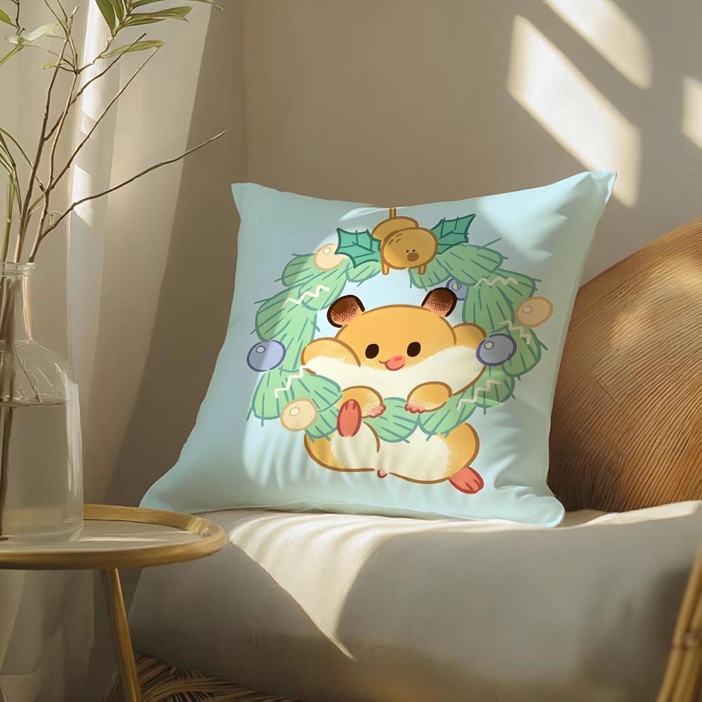 Funny Animals On the Internet Cushion Cover DoubleSided Plush Sofa Cushion Covers Organic Breathable Invisible Zipper