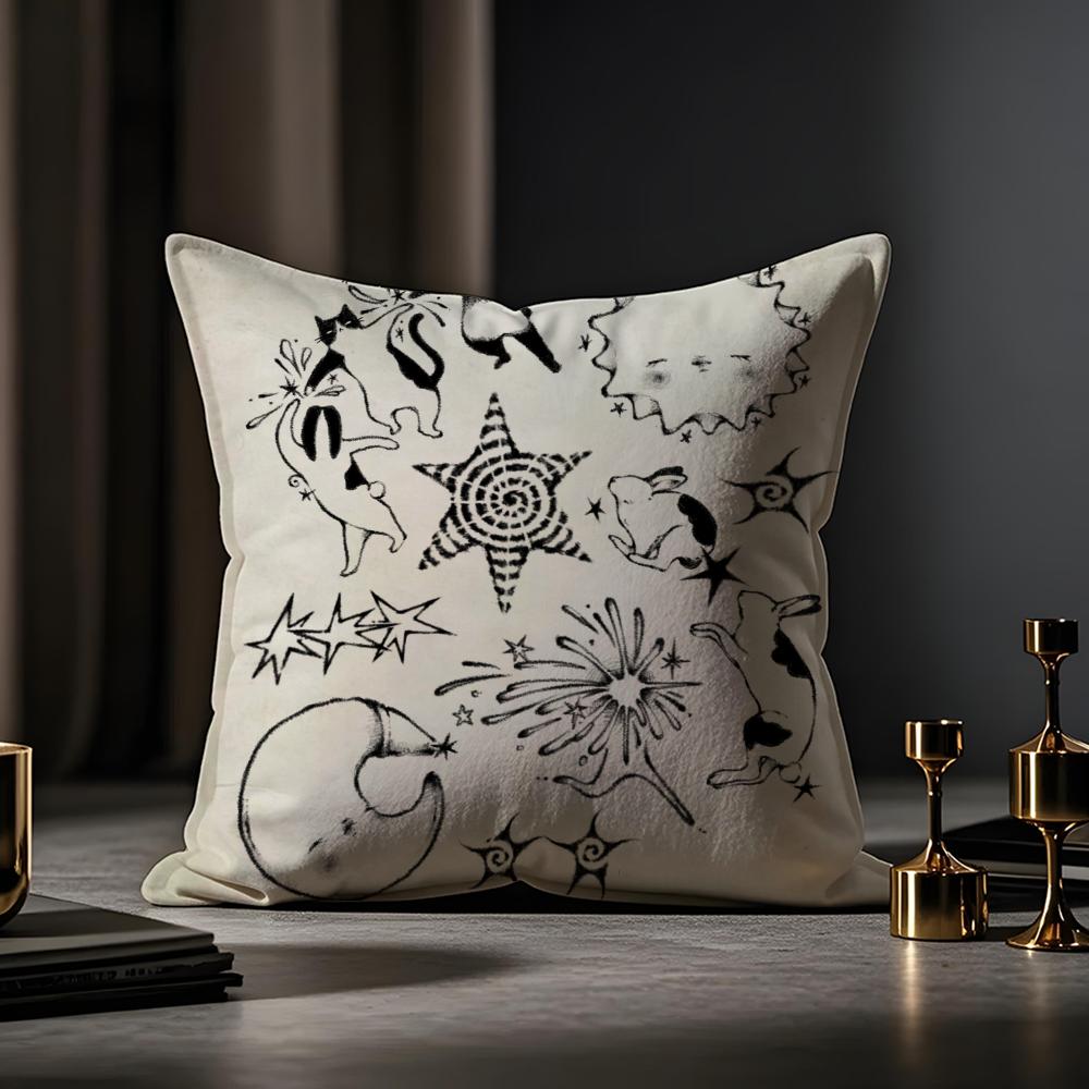 Fairy Tale Fantasy For Adults Cushion Cover Anti-dustmite Pillowcase Invisible Zipper Silky Short Plush Sofa Cushion Cover