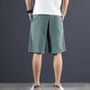 Ice silk cool five-point pants men's summer ultra-thin sweat-absorbing quick-drying breathable loose casual pants wild beach shorts