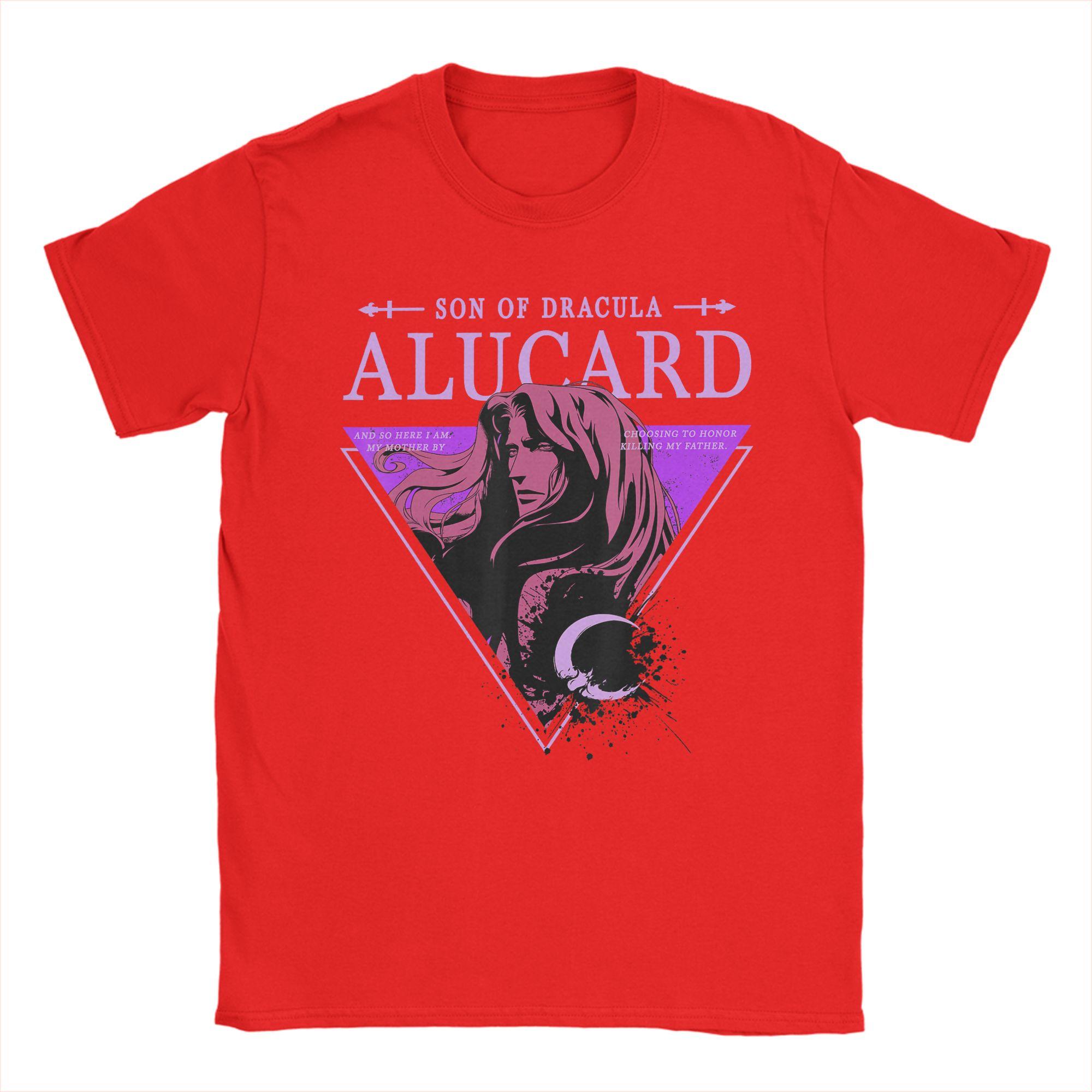 Castlevania Alucard Son of Dracula Triangle TShirt Adult Cotton ONeck Plus Size 5XL Top Tees Short Sleeve Y2K Basic Tshirt S