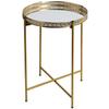 Golden Metal Side Table 36Xh47 Cm