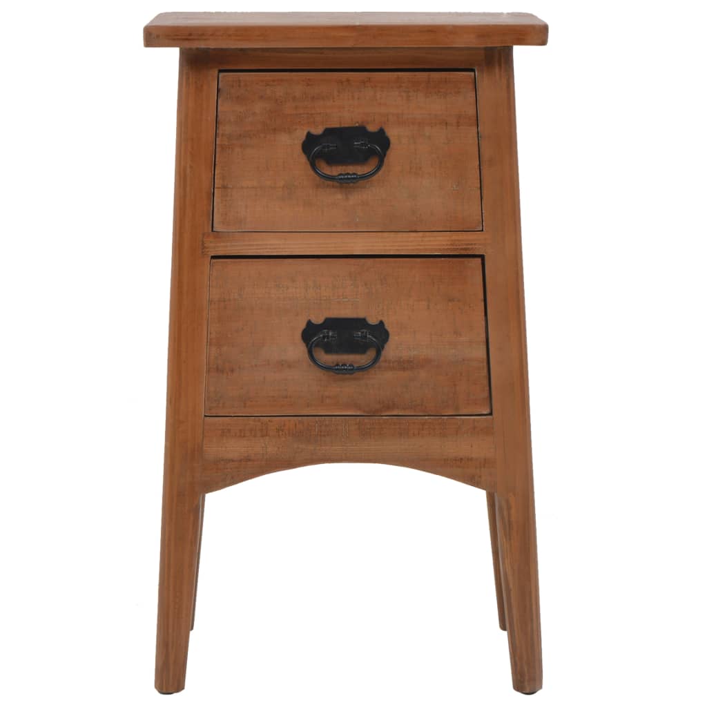 Nightstand Solid Pine Wood 40 x 29 x 68 cm Brown