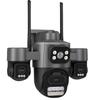 ICSEE Triple-Objektiv Outdoor WiFi HD Überwachungskamera