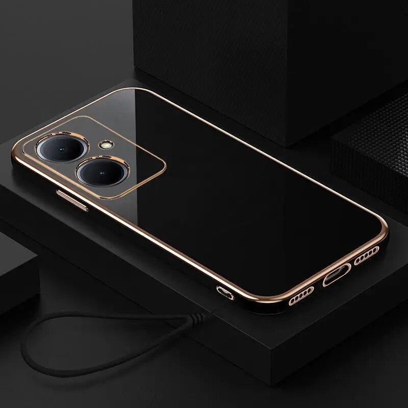 For Vivo Y27 Case Vivo Y35 + Phone Case VIVO Y78 Y78 Plus V29 Lite Cover VIVO V2249 Luxury Square Plating Shockproof Back Cover