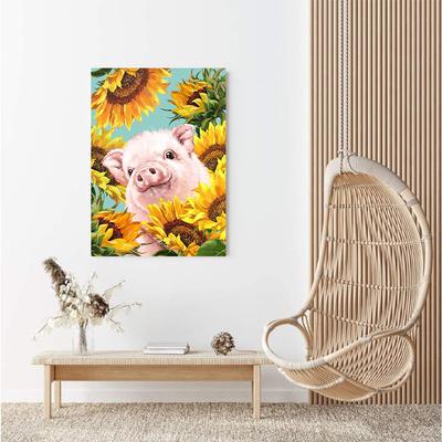 5D DIY Pintura Diamante Porco Bonito Kit Ponto Cruz Mosaico Diamante Bordado Rosa Completa Rodada/Quadrada Broca Decoração de Casa