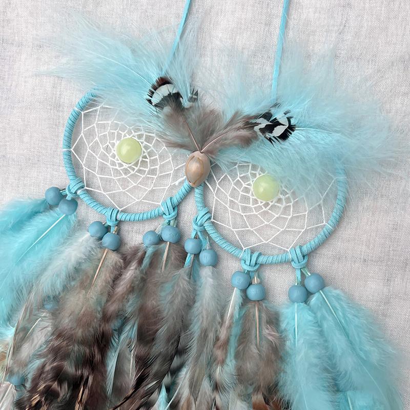 Dream Catcher Hand-woven Feathers Wind Chime Creative Living Room Hanging Ornaments Wall Pendant Festival Gifts Home Decorations