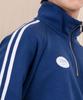 Ellamo French Terry Track Half-Zip Collar Oversized Sweatshirt [Blue]