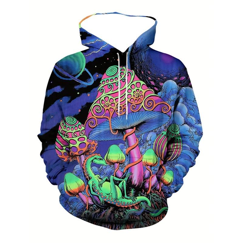 2025 Men's 3D Chinese Dragon Pattern Printed Hoodie Long Sleeve Casual Sweatshirt Loose Suitable for Spring and Autumn Wearing
