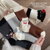 Thick and Warm Winter and Autumn Women's Cartoon-style Furry Ankle Socks with Cute and Versatile Design, Suitable for Children and Teenagers.