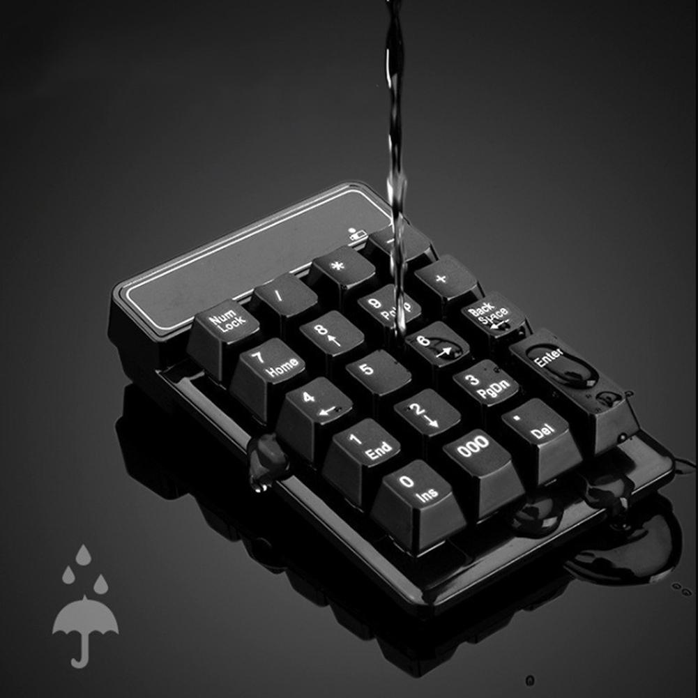 2.4GHz Wterproof Wireless/Wired USB Numeric Keypad Numpad Number 19 Keys Pad Suspension Key