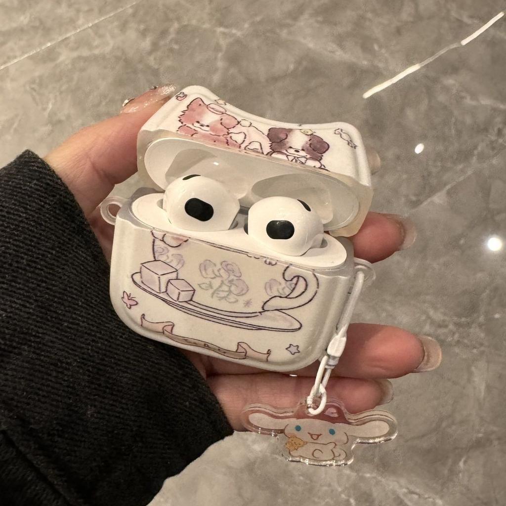 Cat ear teacup dog suitable for airpodspro1 protective case AirPods 1 generation 1st generation apple bluetooth headset case