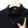 New Men'S Business Casual Long Sleeved Shirt Solid Color Polo Shirt Fashionable Breathable Comfortable Versatile Top