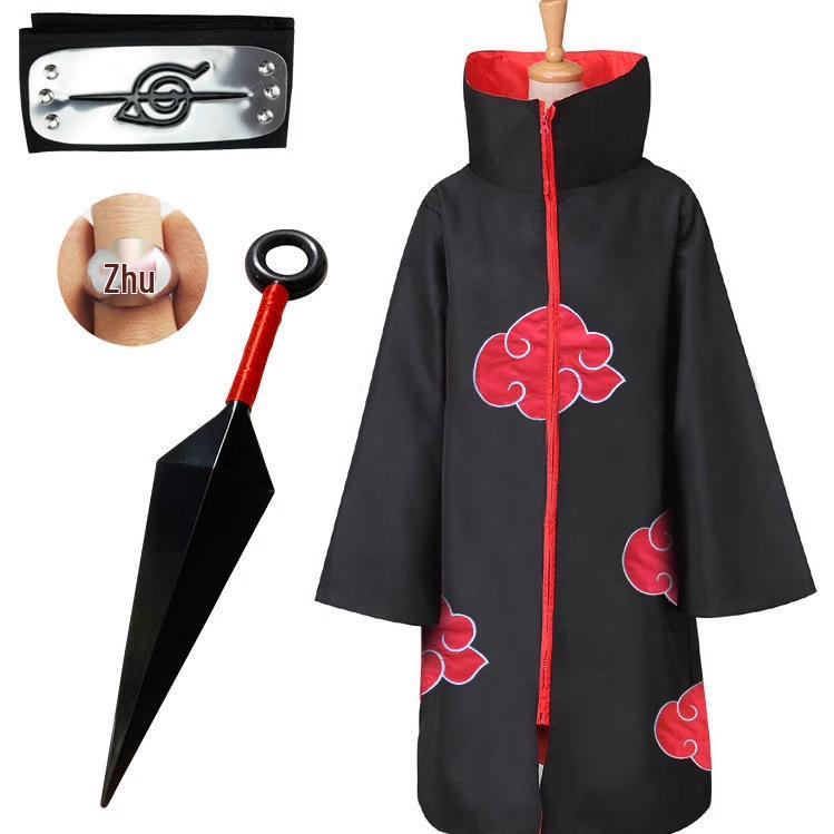Naruto Akatsuki Cloak Cosplay Costume: Uchiha Itachi, Deidara, Sasori, Obito, Tobi, Fourth Hokage Edition