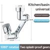 1080° Rotation Filter Nozzle Splash Proof Universal Faucet Household Kitchen Tap Washbasin Faucets Bubbler Nozzle Robotic Arm