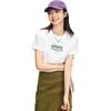Anta Comfortable Casual Simple Letter Versatile Short Sleeve T-Shirt Women Tops Snow-White 162538113-1