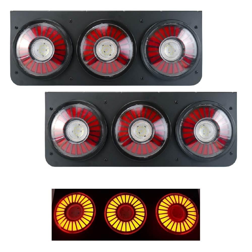 

Triple Round Classic Taillights with Black Plated Finish for a Solid Fits Rear Reverse Universal Left and Right Custom Fit for Trucks and Decorative чёрный