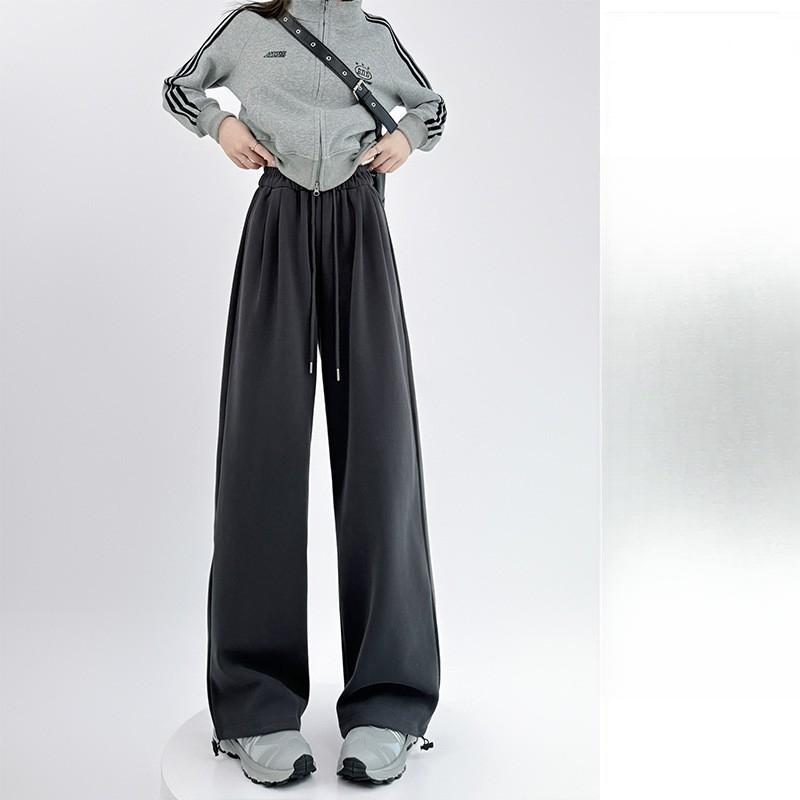 

Женские брюки женские осенние новые тонкие прямые спортивные брюки с высокой талией узкие широкие брюки XL