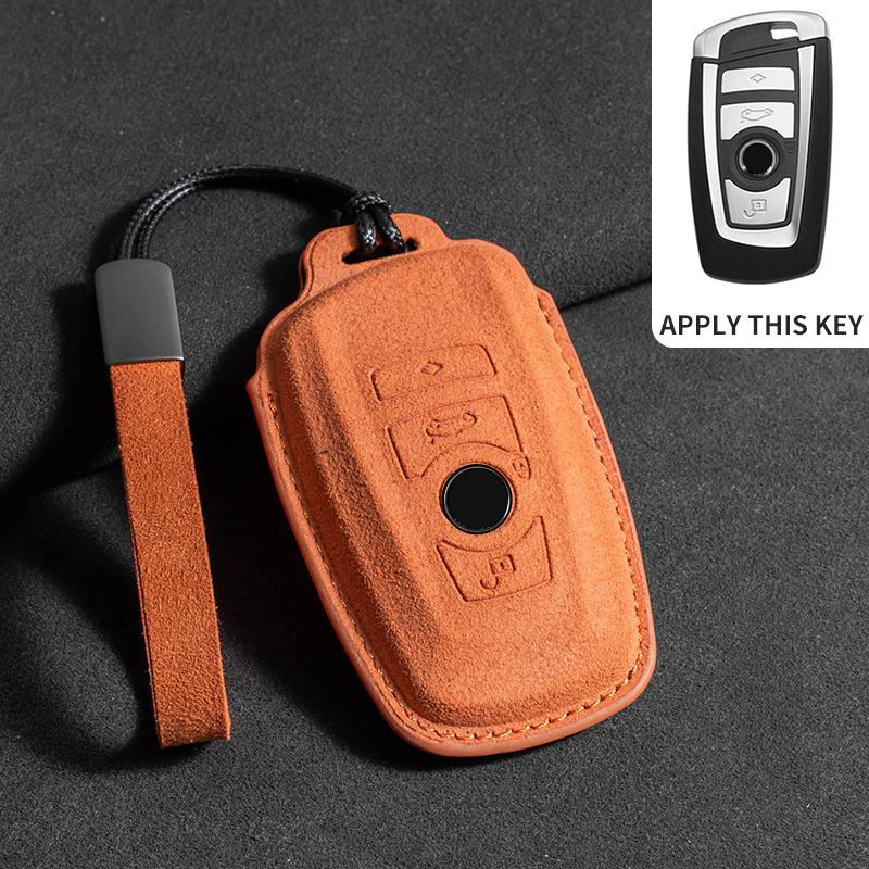 Husă de piele pentru cheia auto pentru BMW X1 X3 X5 X6 X7 F20 F15 F16 F48 G20 G30 G01 G02 G05 G11 G32 Seria 1 3 7 Breloc Accesorii Suedeză