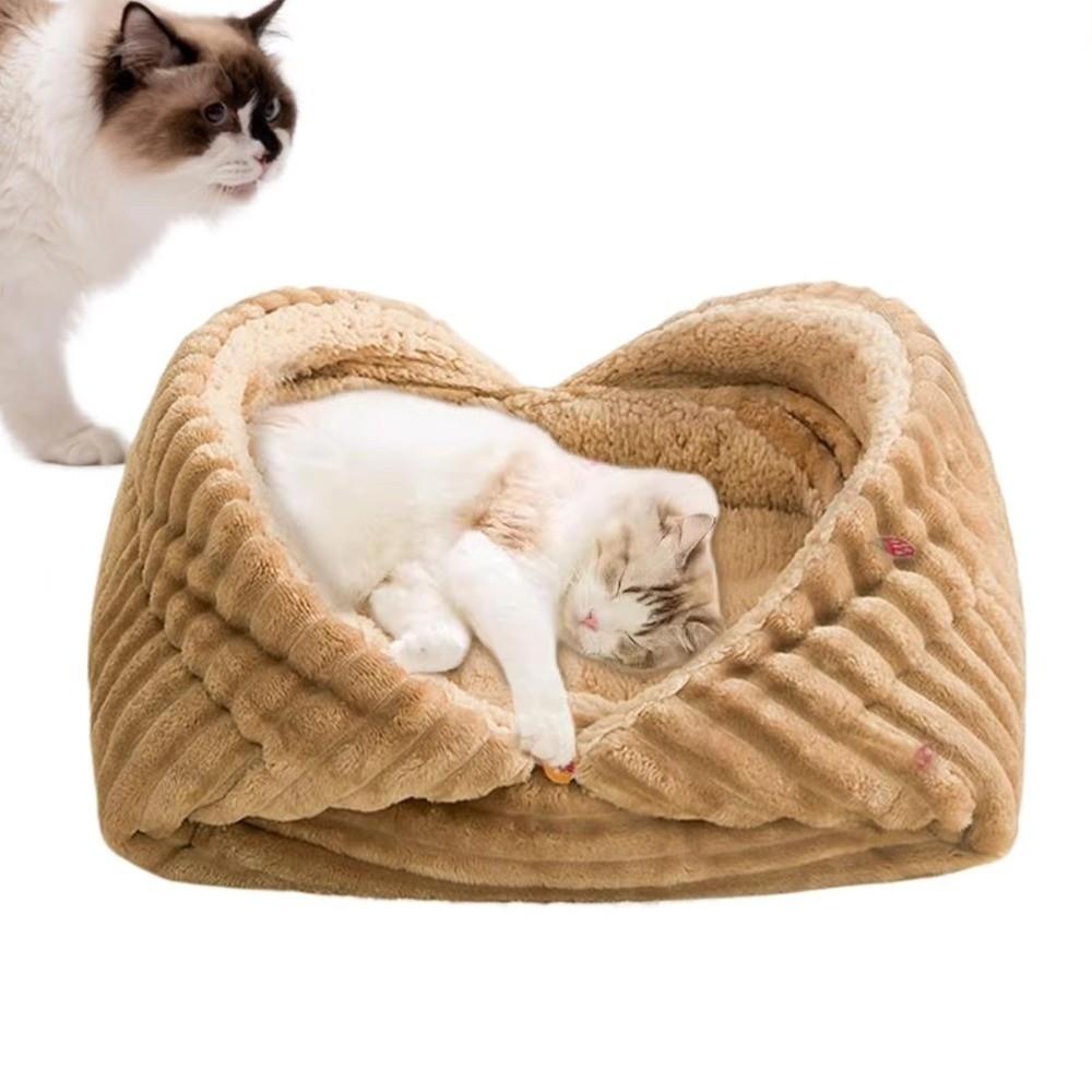 Creative Foldable Cat Sleeping Beds Warm Thickened Cat Cave Multifunctional Soft Pet Beds Winter Season