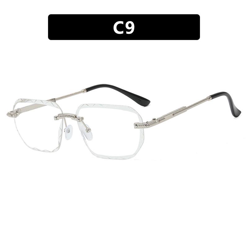 Frameless Square Small Women's Metal Sunglasses - European & American Trendy Street Style