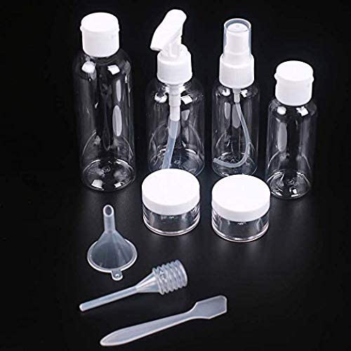 DIY Crafts 1 Set, White, Travel Bottles Set Clear Plastic Travel Bottles Toiletries Liquid Containers Refillable Travel Containers Air Flight Trave