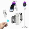 3-in-1 Portable Phone Mount Tripod Selfie Stick With Detachable Wireless Remote Usb Charging For Landscape Portrait Shooting