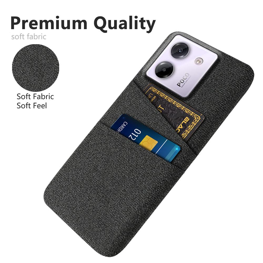 For Xiaomi Poco M7 Pro 5G Case Cloth+Hard PC Phone Cover with Dual Card Slots