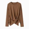 Details ingenious autumn and winter all-wool careful machine design thin wool sweater women's versatile design sense advanced