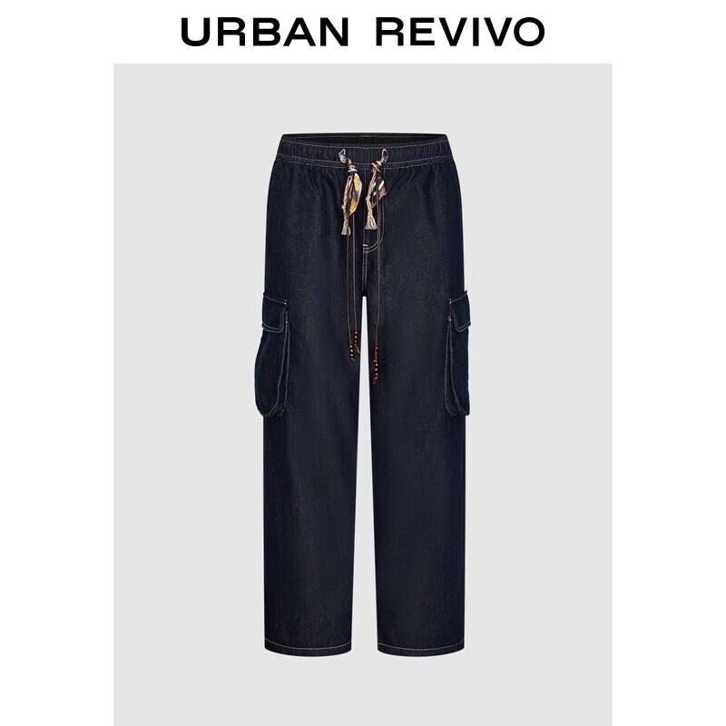 UR2026 Men s Casual Drawstring Denim Pants 30