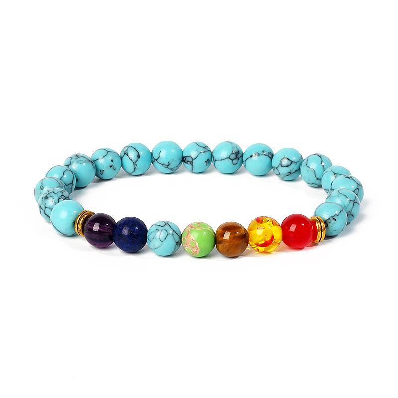 7 Chakra Diffuser Bracelets Men Women Natural Lava Stone Crystal Healing Anxiety Jewelry Mandala Yoga Meditation Bracelet Gift