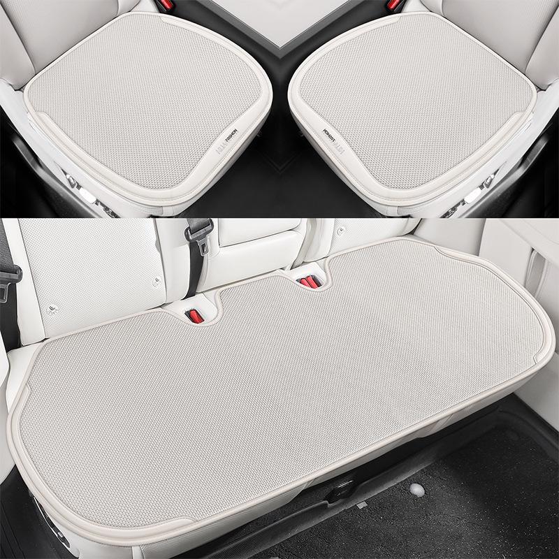 2026 New Ice Linen Car Seat Cushion Set: Breathable Ventilated Three-Piece or Seven-Piece for Spring/Summer