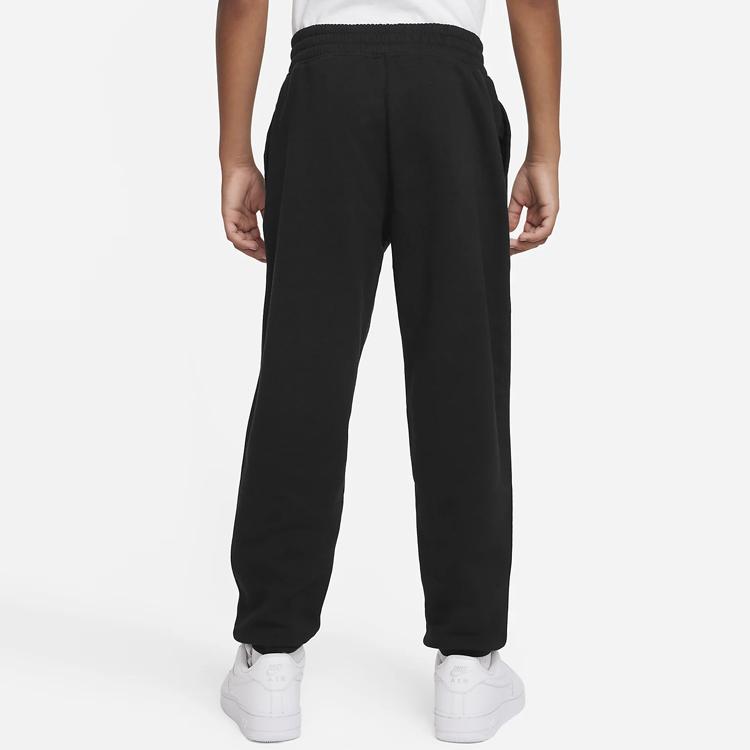 Nike Knit Sports Pants With Logo Print Fleece Kids Bottoms Black DX5510-010