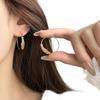 2025 High-End French Wheat Ear Hoop Earrings for Women: Elegant, Versatile, Fashionable Jewelry