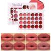 24 Colors Of Lipstick, Moisturizing Lip Glaze Lipstick, High Color Saturation, Waterproof And Not Easy To Fall Off.