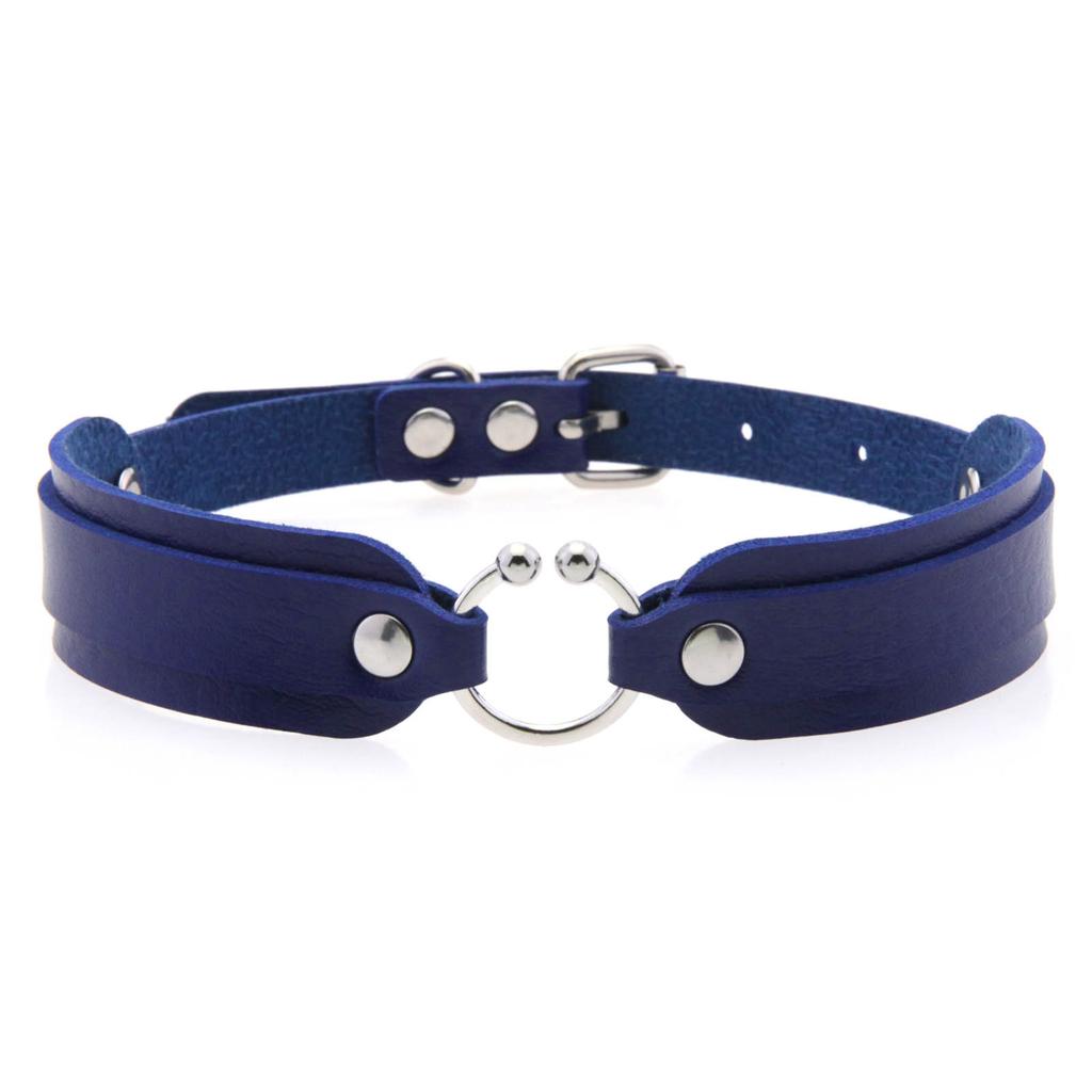 DIEZI Harajuku Gothic Cosplay PU Leather Choker Necklace For Women Men Punk Sexy Circle Pendant Torques Necklace Gift Jewelry