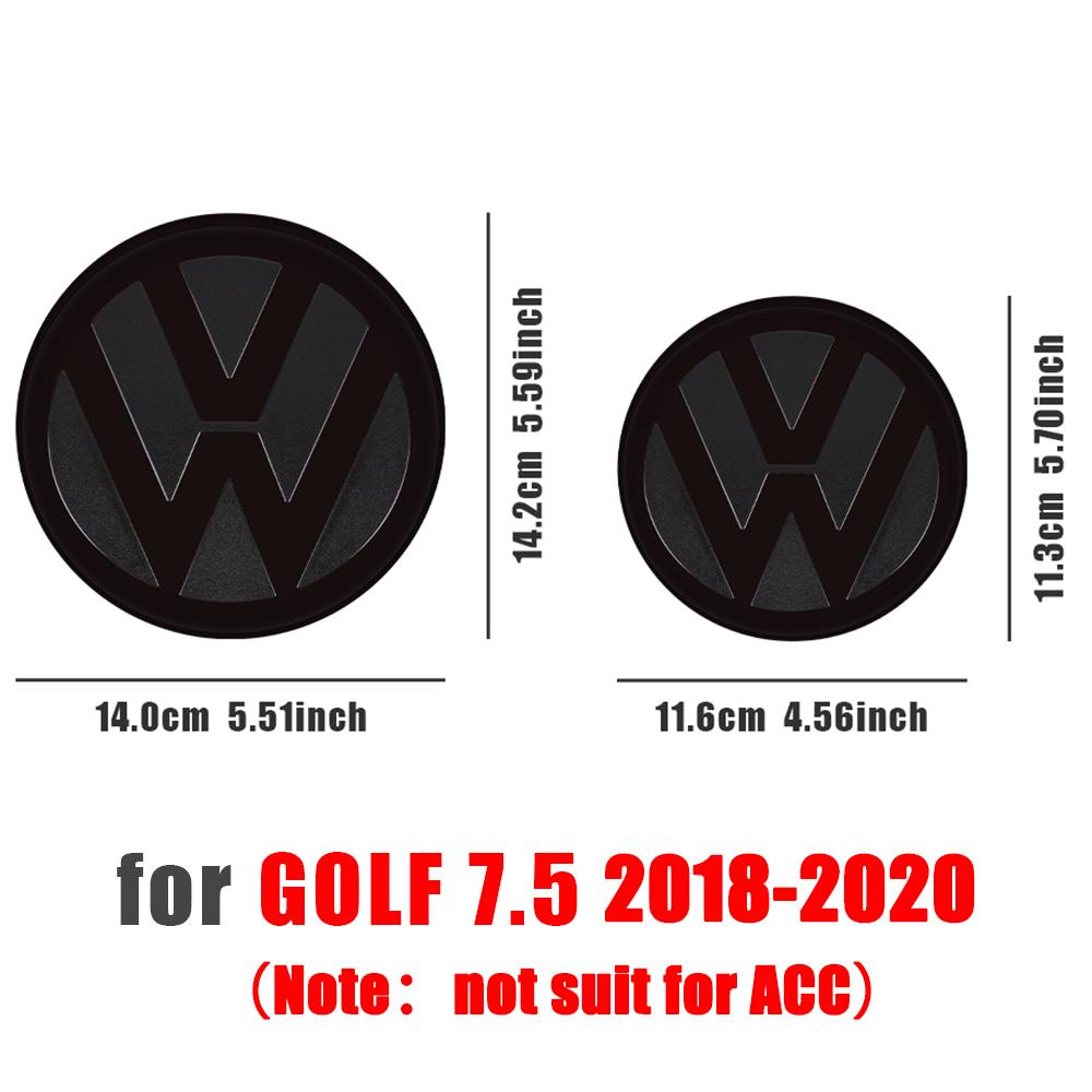 For VOLKSWAGEN VW Non-destructive Gloss Black Front Grill Badge Rear Trunk Lid Emblem Logo For Volkswagen VW Golf 7 7.5 8 2014-2