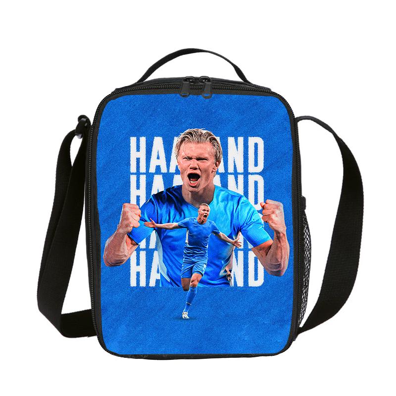 Haaland Thermal Bag Football Star Insulated Lunch Bag Lunch Container Leakproof Tote Lunch Box Football Sports Food Storage Bags