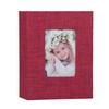 Photo Album Linen Cover Picture Album with Front Window 100 Photos 4x6 Slip-in Photo