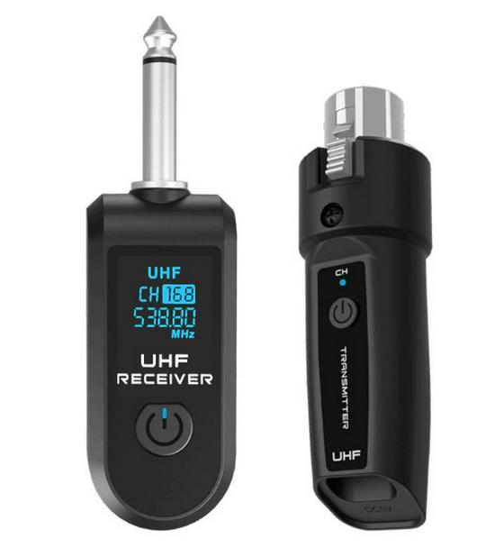 Kusster Guitar Converter: Wired to Wireless Microphone Handheld 2.4G Transmission System, Rechargeable
