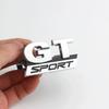 RUNTB1 2026 Hot For VW VOLKSWAGEN Chrome Silver GT Sport Logo Front Grill Emblem Badge Car Decals for Volkswagen VW Polo Golf Passat B5