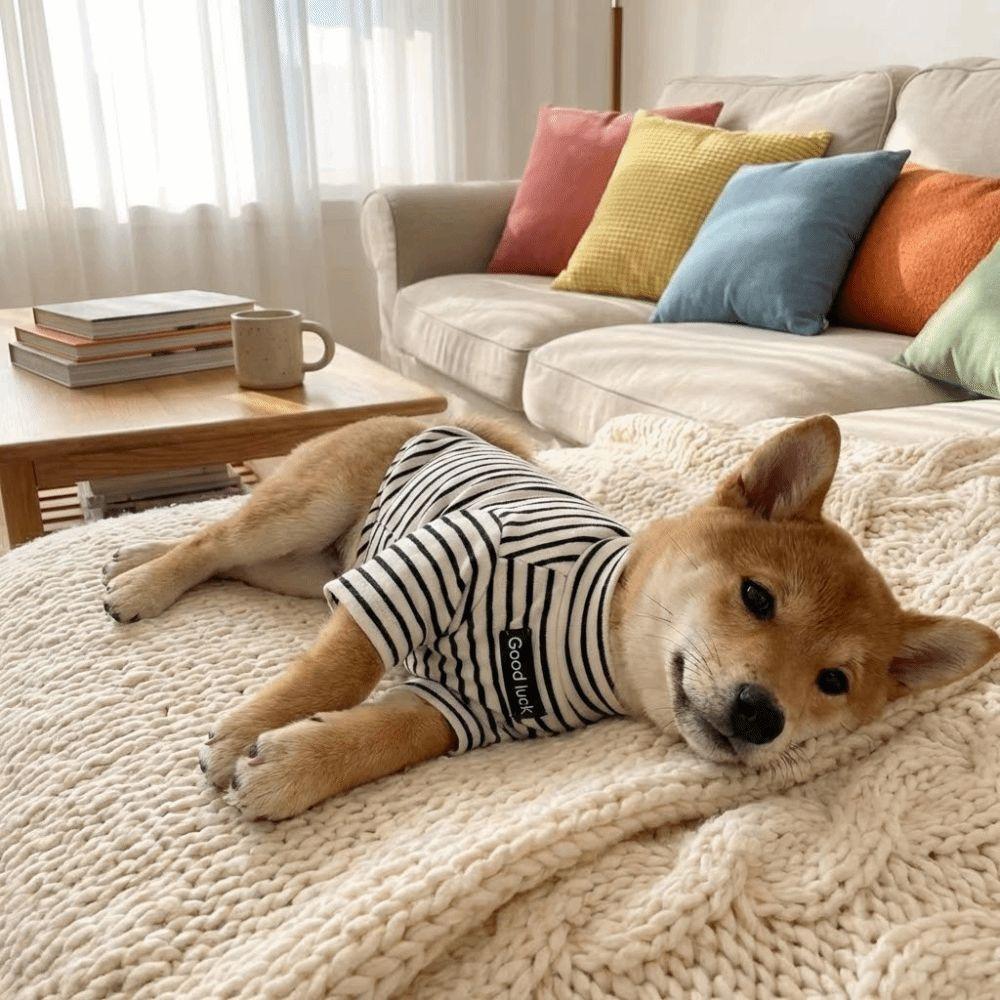 Soft Dog Thermal Shirt Warm Pet Warm Sweater Cat Household Wear Dog Base Coat  Small Medium Dog