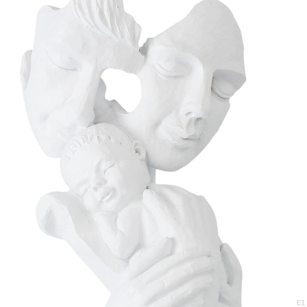 Elegante Familien-Trio-Harzskulptur zur Heimdekoration