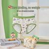 Cuecas de Algodão Antibacteriano Gongdie Femininas Crayon Shin-chan Pacote com 5