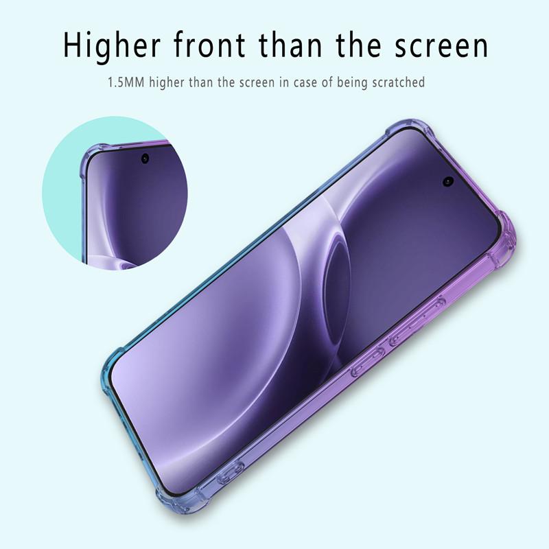 Four-corners Shockproof Gradient TPU Case for Vivo X300 Pro Protective Clear Cover Capa Shell Fundas