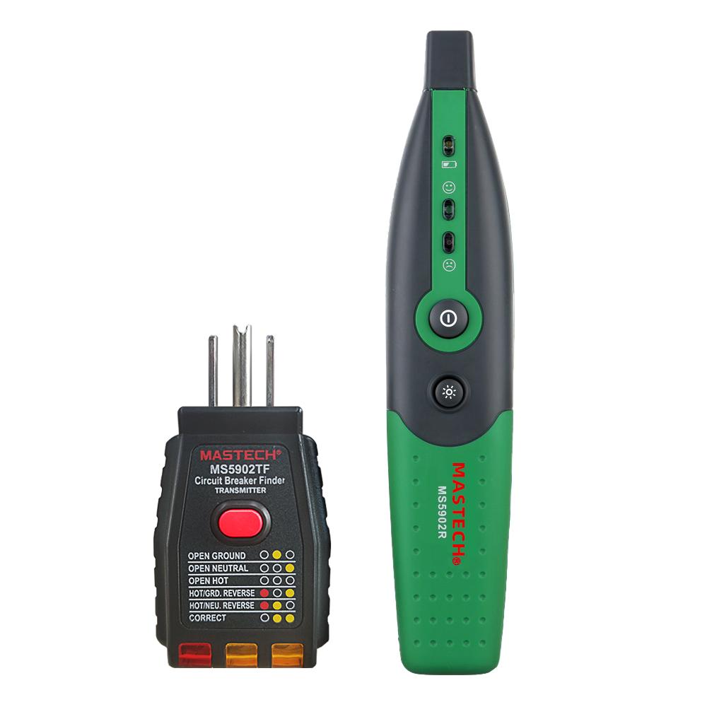 

MASTECH MS5902 Automatic Circuit Breaker Finder Fuse Socket Tester EU US 220V/110V Specification with Flashlight Circuit Tester