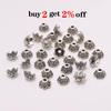 50pcs/Lot 7mm 6 Petals  Beads Caps Flower Carved Loose Sparer End Bead Caps Cone For DIY Jewelry Making Findings Earrings