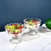 Yangyizhi Glas Dessertschale, Eiskristallbecher auf Fuß, Kleine Vintage-Parfait-Schale für Eisbecher, Obst, Pudding, Gewürze, Snacks, Servieren